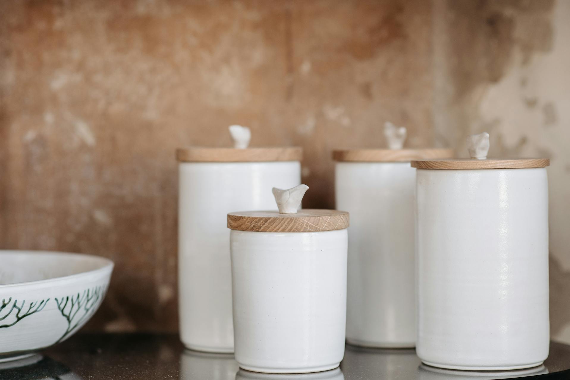 contemporary kitchen pantry jars