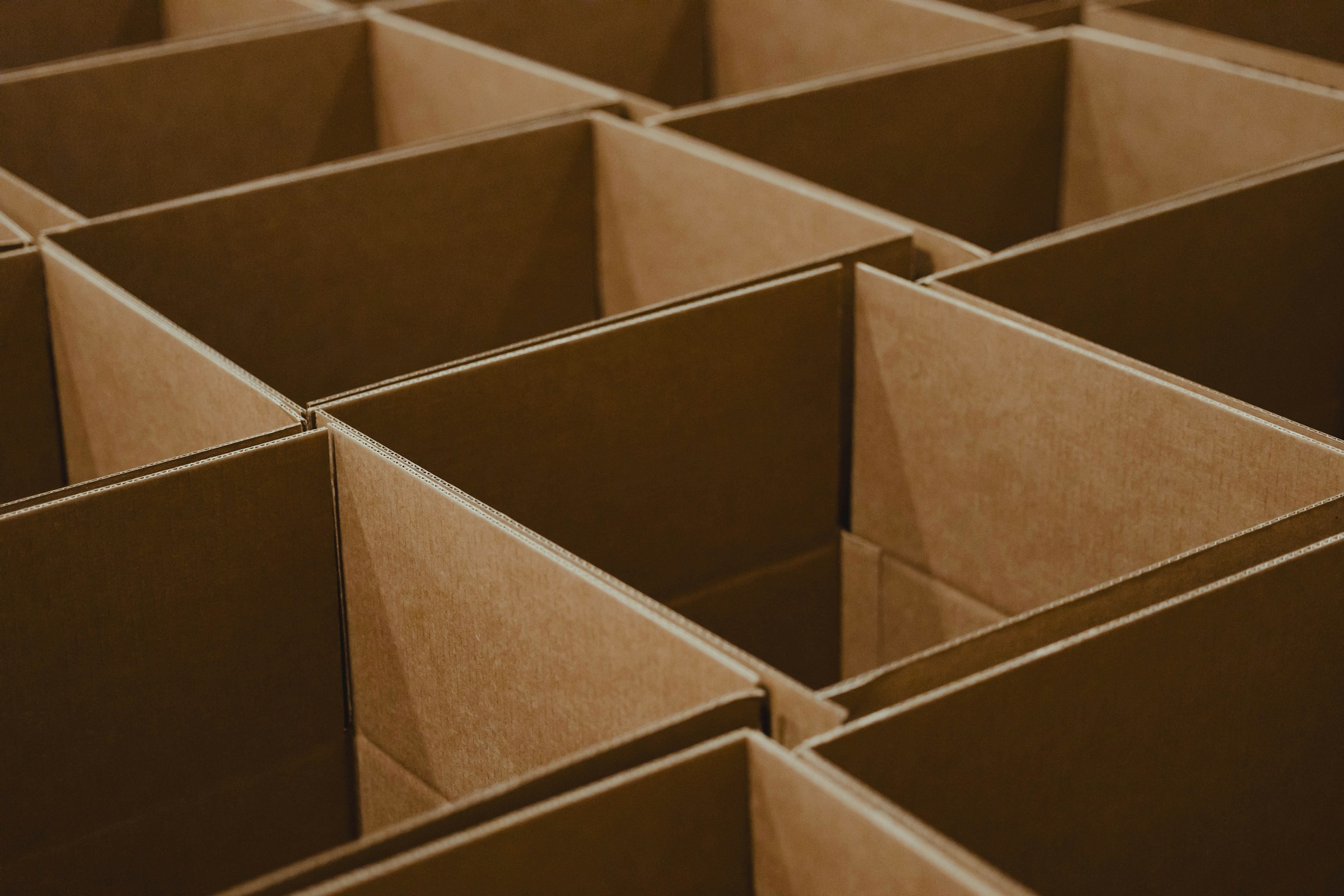 cardboard boxes
