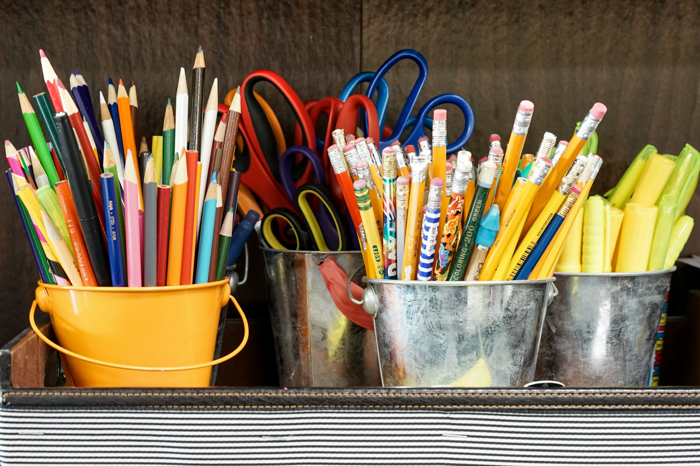 organized school supplies